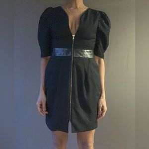 A-Plus Korea (purchased at Pinkyotto) puff sleeve cinch waist zip front dress